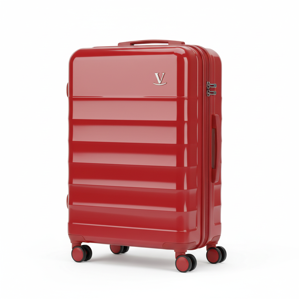 4-Wheel Spinner Travel Suitcase - Red